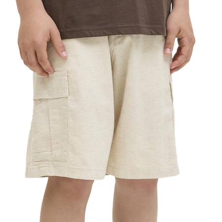 Short cargo garçon Beige+Noir+Vert 2 - vertbaudet enfant 