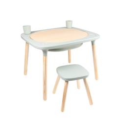 Jouet-Premier âge-Motricité globale-Table de jeux 4 en 1 avec tabouret montessori bois fsc®