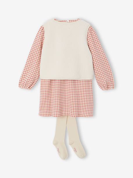 Ensemble robe 3 pièces enfant fille écru+mauve 5 - vertbaudet enfant 