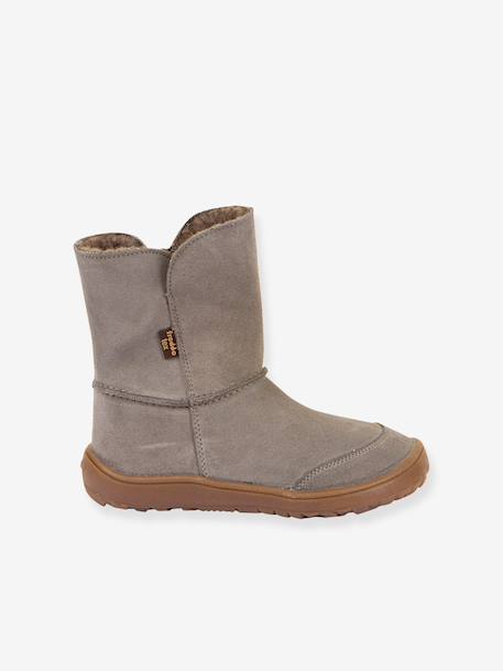 Bottes pieds nus enfants BAREFOOT TEX SUEDE Froddo bordeaux+gris+noir+or 7 - vertbaudet enfant 