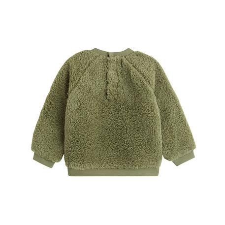 Sweat-shirt bébé en sherpa ginkgo Vert 3 - vertbaudet enfant 