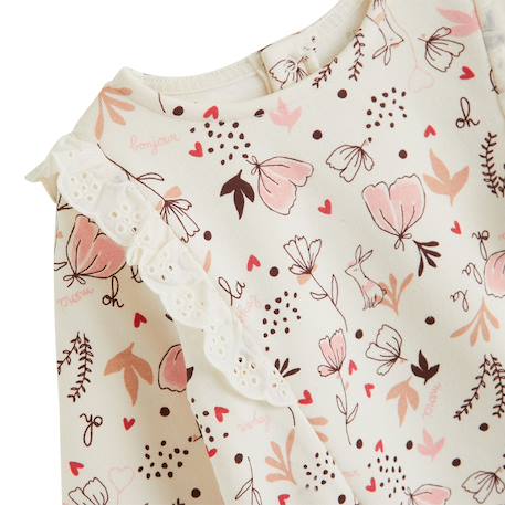 Sweat-shirt bébé en molleton aimée Ecru 4 - vertbaudet enfant 