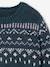 Pull jacquard col rond vert 3 - vertbaudet enfant 