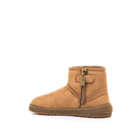 Bottines filles synthétique fermeture éclair Black+Brown 6 - vertbaudet enfant 