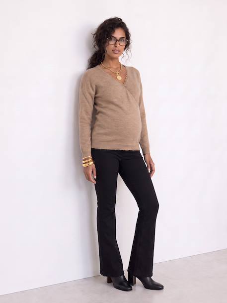Pull devant/dos grossesse et allaitement beige+Blanc 1 - vertbaudet enfant 
