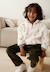 Sweat-shirt bébé en sherpa ginkgo Ecru 1 - vertbaudet enfant 