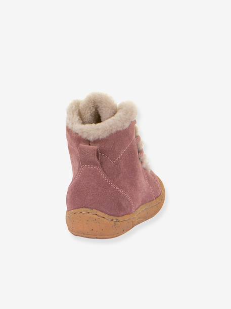 Bottes enfants MINNI SUEDE LACES Froddo caramel+vieux rose 9 - vertbaudet enfant 