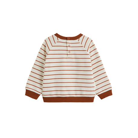 Sweat-shirt bébé en molleton moka Ecru 3 - vertbaudet enfant 
