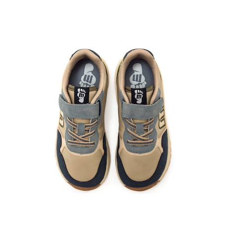 Sneakers garçon synthétique lacets- fermeture adhésive barefoot Blue 2 - vertbaudet enfant 