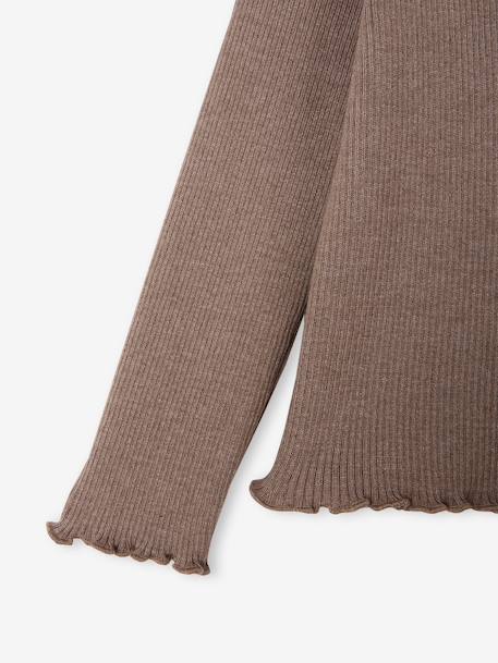 Sous-pull fille tricot prune+taupe 7 - vertbaudet enfant 