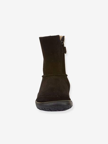 Bottes pieds nus enfants BAREFOOT TEX SUEDE Froddo bordeaux+gris+noir+or 19 - vertbaudet enfant 