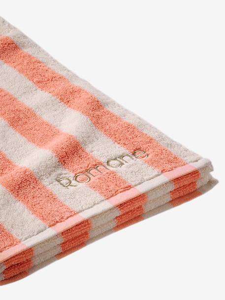 Serviette de bain rayée TRANSAT personnalisable, avec coton recyclé rayé bleu+rayé jaune+rayé rose 17 - vertbaudet enfant 
