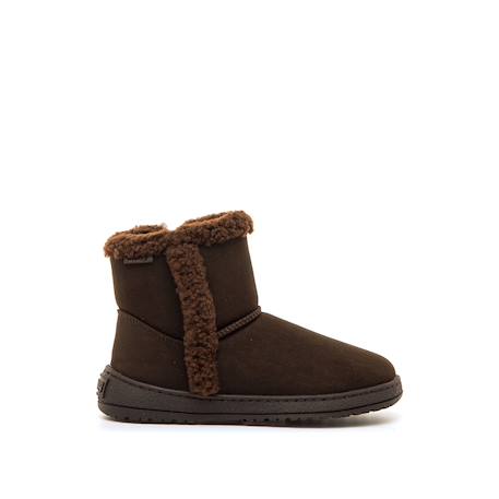 Bottines filles synthétique fermeture éclair Brown+Moka 5 - vertbaudet enfant 