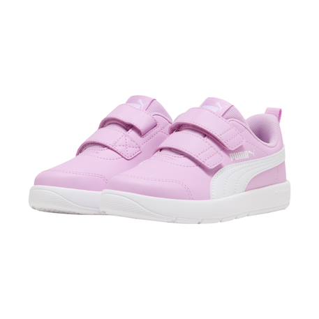 Baskets basses à scratch Mauve blanc 3 - vertbaudet enfant 