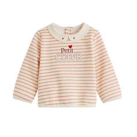 Sweat-shirt bébé en molleton aimée Ecru 2 - vertbaudet enfant 
