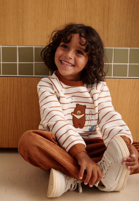 Garçon-Pull, gilet, sweat-Pull-Sweat-shirt bébé en molleton moka
