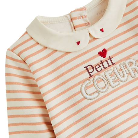 Sweat-shirt bébé en molleton aimée Ecru 4 - vertbaudet enfant 