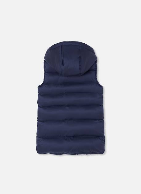 Doudoune sans manches fille avec capuche Bleu 3 - vertbaudet enfant 