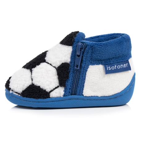 Chaussons bottillons à zip, faciles à enfiler, bon maintien du pied, semelle antidérapante Bleu 3 - vertbaudet enfant 