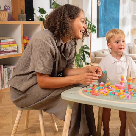 Tabouret d'intérieur montessori bois fsc® Vert sauge 2 - vertbaudet enfant 