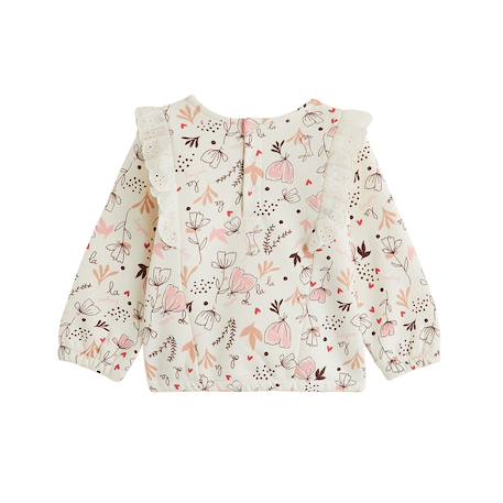Sweat-shirt bébé en molleton aimée Ecru 3 - vertbaudet enfant 
