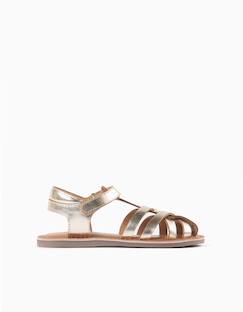 Chaussures-Sandales en cuir fermées avec lanières croisées