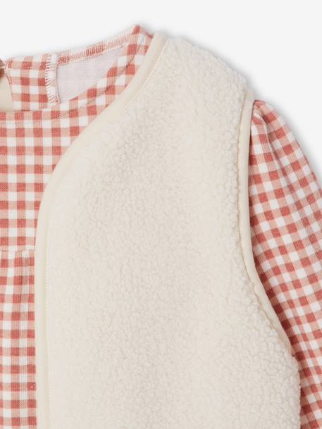 Ensemble robe 3 pièces enfant fille écru+mauve 6 - vertbaudet enfant 