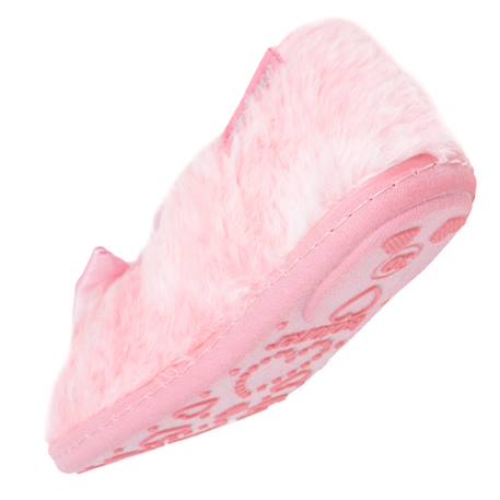 Chaussons ballerines fausse fourrure, maintien souple, facile à enfiler, semelle flexible Rose 5 - vertbaudet enfant 