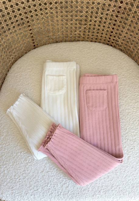 Fille-Legging-Lot de 2 leggings enfant côtelés cléo