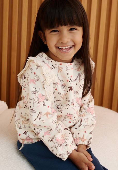 Fille-Pull, gilet, sweat-Sweat-shirt bébé en molleton aimée