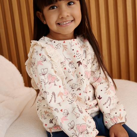 Sweat-shirt bébé en molleton aimée Ecru 5 - vertbaudet enfant 