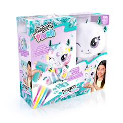 Jouet-Airbrush Plush – Dragon – Avec spray électronique, feutres et pochoirs