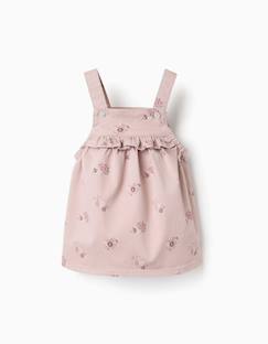 Bébé-Robe, jupe-Robe chasuble en sergé avec imprimé fleuri