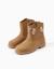 Bottines en suéde avec fleurs brodées Marron 2 - vertbaudet enfant 