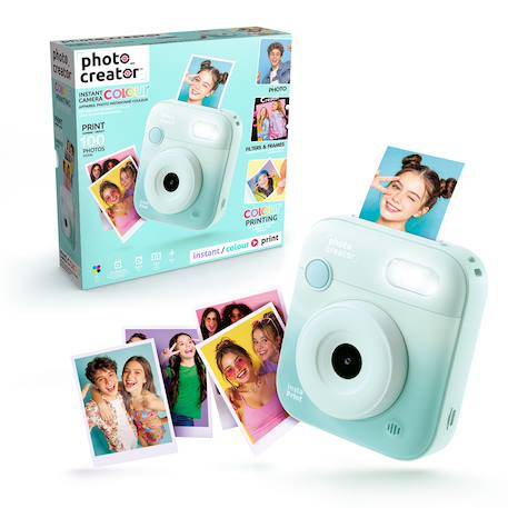 Photo Creator - Appareil Photo Instantané Couleur – Impression sur papier photo avec cartouche d’encre – 100 impressions incluses Turquoise 2 - vertbaudet enfant 