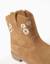 Bottines en suéde avec fleurs brodées Marron 4 - vertbaudet enfant 