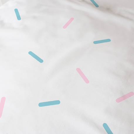 Drap-housse imprimé 100% coton, disney home stitch stripe Blanc 2 - vertbaudet enfant 