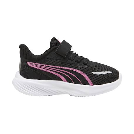 Baskets fille basses à scratch Noir  rose blanc 1 - vertbaudet enfant 
