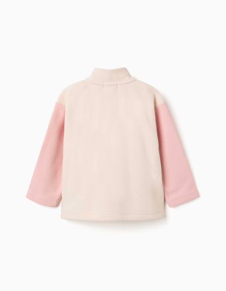 Veste en polaire à col montant Beige clair 3 - vertbaudet enfant 