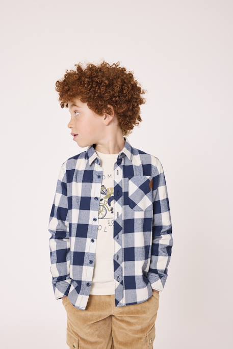 Garçon-Chemise-Chemise manches longues 100% coton garçon