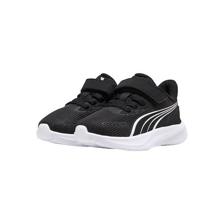 Baskets basses à scratch Noir  argent blanc 3 - vertbaudet enfant 