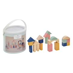 Jouet-Jeux d'imagination-Jeux de construction-Jeu de 50 cubes de construction bois
