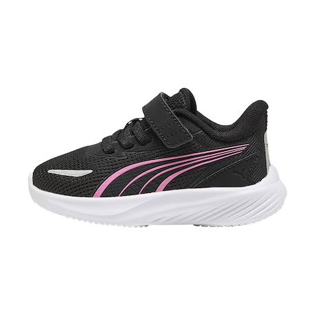 Baskets fille basses à scratch Noir  rose blanc 2 - vertbaudet enfant 