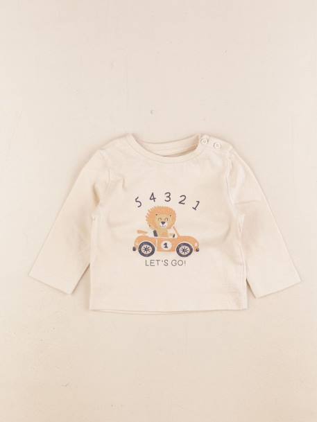 Tee-shirt - 3 mois Beige 1 - vertbaudet enfant 
