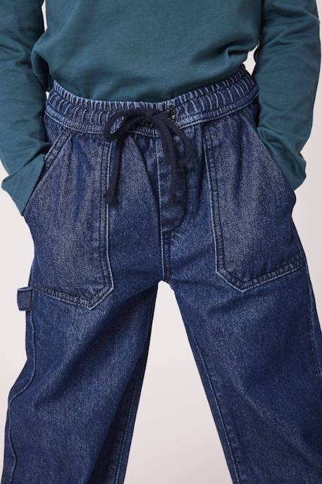 Pantalon 100% coton garçon Denim bleu 3 - vertbaudet enfant 