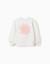 Sweat avec imprimé floral en relief Blanc 1 - vertbaudet enfant 