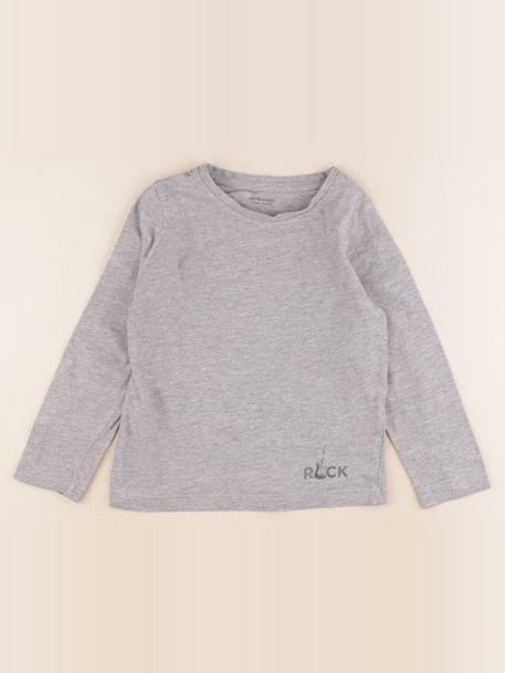 Tee-shirt - 5 ans Gris 1 - vertbaudet enfant 