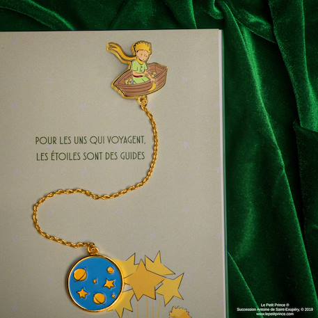 Marque-page chaînette naviguer dans le ciel - le petit prince Or 2 - vertbaudet enfant 