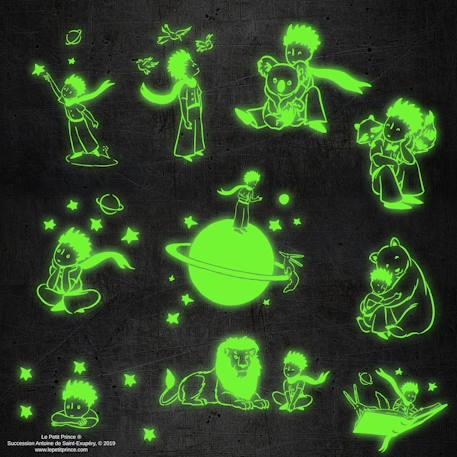 Autocollants phosphorescent le petit prince - le petit prince Vert 3 - vertbaudet enfant 