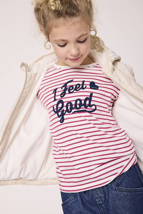 Doudoune fille Beige dore 4 - vertbaudet enfant 